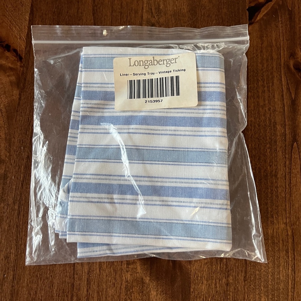Longaberger Blue and White Liner